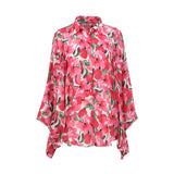 Jijil Women's Floral Print Long Sleeves Shirt