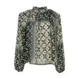 JIJIL Women's Nero/Green Blouse