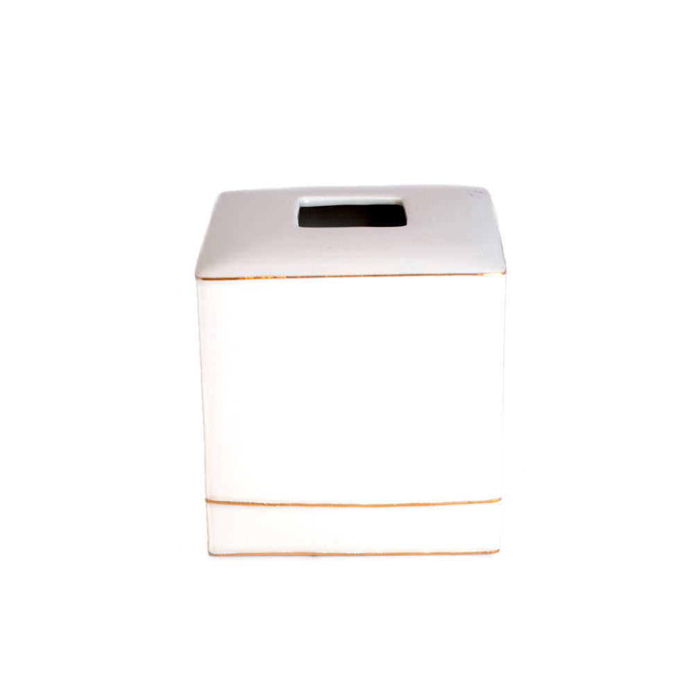 J.Queen New York St. Honore Tissue Holder White | Accessories J.Queen New York St. Honore Tissue Holder White | Accessories
