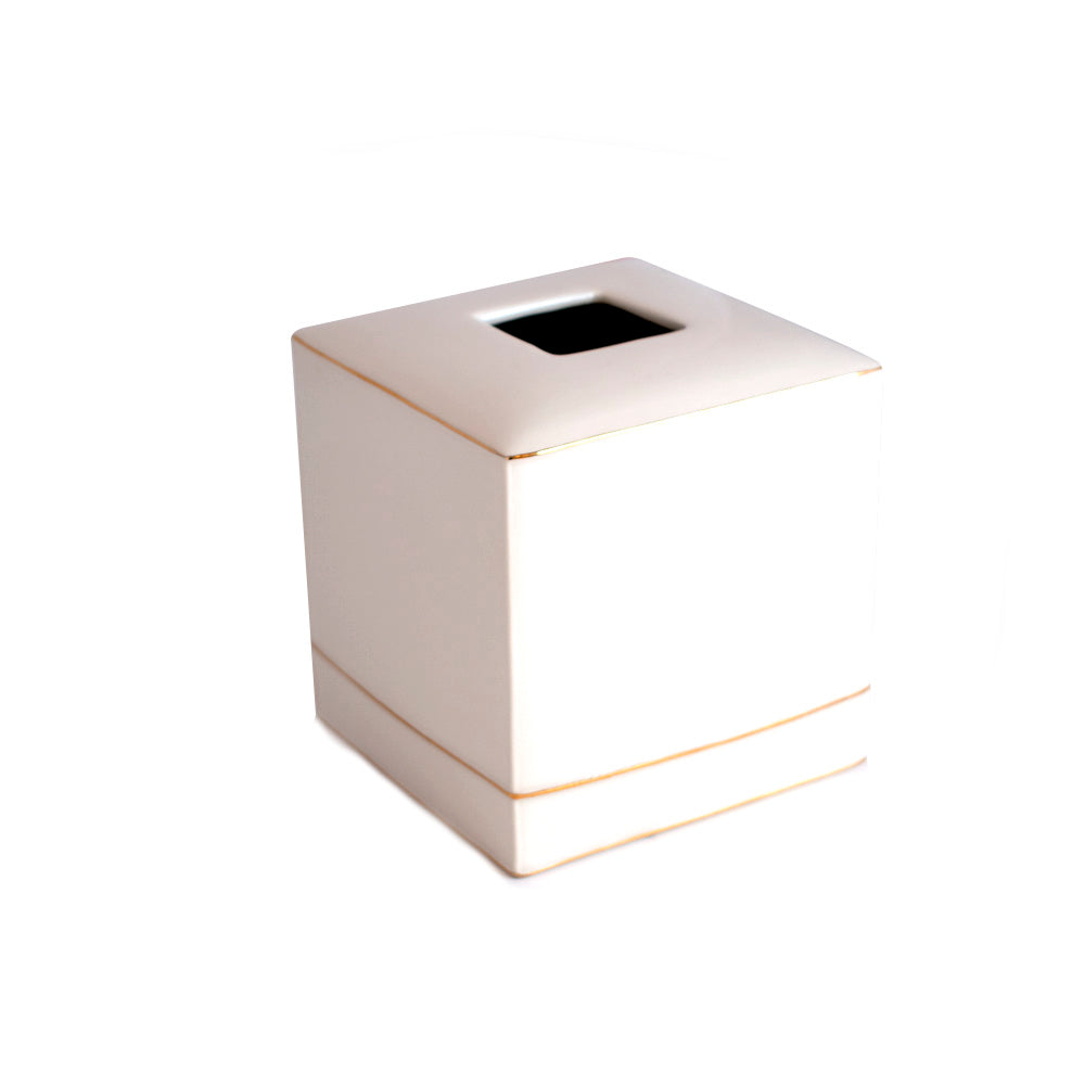J.Queen New York St. Honore Tissue Holder White | Accessories J.Queen New York St. Honore Tissue Holder White | Accessories
