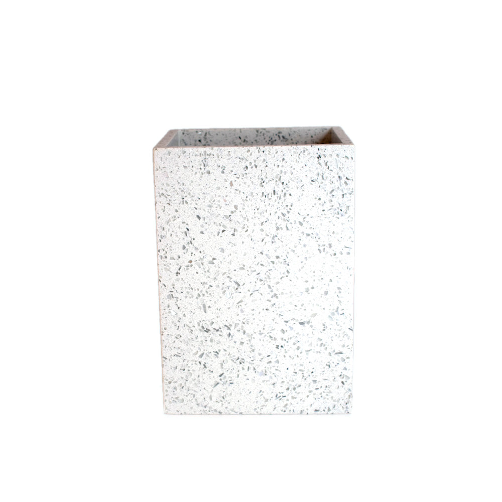 J.Queen New York Terrazo Waste Basket Light Grey | Accessories J.Queen New York Terrazo Waste Basket Light Grey | Accessories