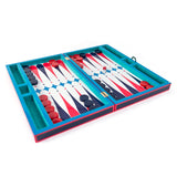 Jonathan Adler Lacquer Backgammon Set - Resource - Red/Navy/Turq