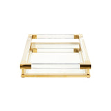 Jonathan Adler Jacques Tray - Small - Acrylic/Brass