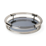 Jonathan Adler Round Jacques Tray - Nickel/Smoke