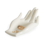 Jonathan Adler Gilded Muse Eve Fruit Bowl White and Gold