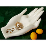 Jonathan Adler Gilded Muse Eve Fruit Bowl White and Gold