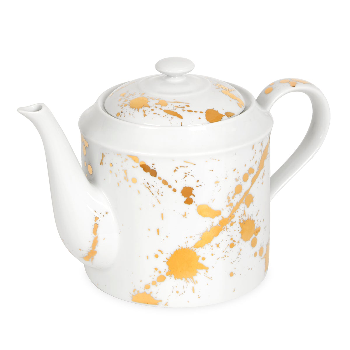 Jonathan Adler 1948 Teapot White and Gold | Table Top | Tea Pot Jonathan Adler 1948 Teapot White and Gold | Table Top | Tea Pot