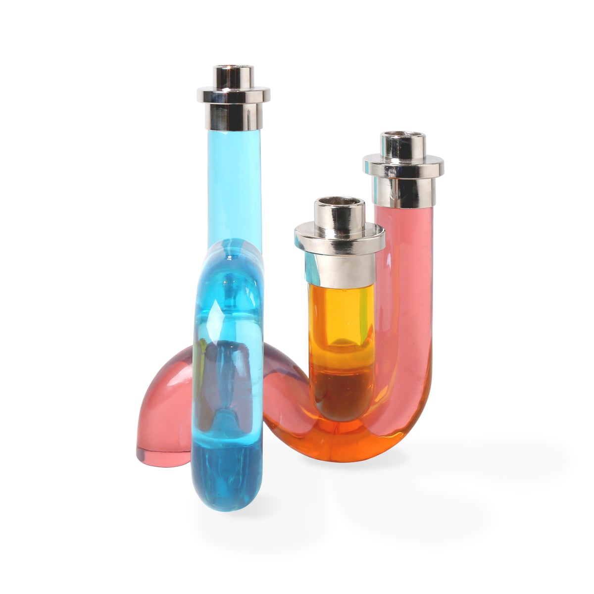 Jonathan Adler Pompidou Acrylic Candle Holder Multi