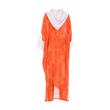 Kaftish Women's Orange & White Omaira Kaftan, Free Size