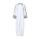 Kaftish Women's Marya White- Blue Kaftan
