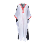 Kaftish Women's Black & White Rayyan Kaftan, Free Size