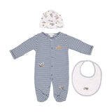 Kissy Kissy Kids Blue Striped Footie Set