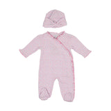 Kissy Kissy  Floral Print Pink Footie Set For Newborn Baby