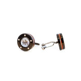 Korloff Cufflink Full Balck With Glass Crystal On Top & Black Mop/Black Brand Logo