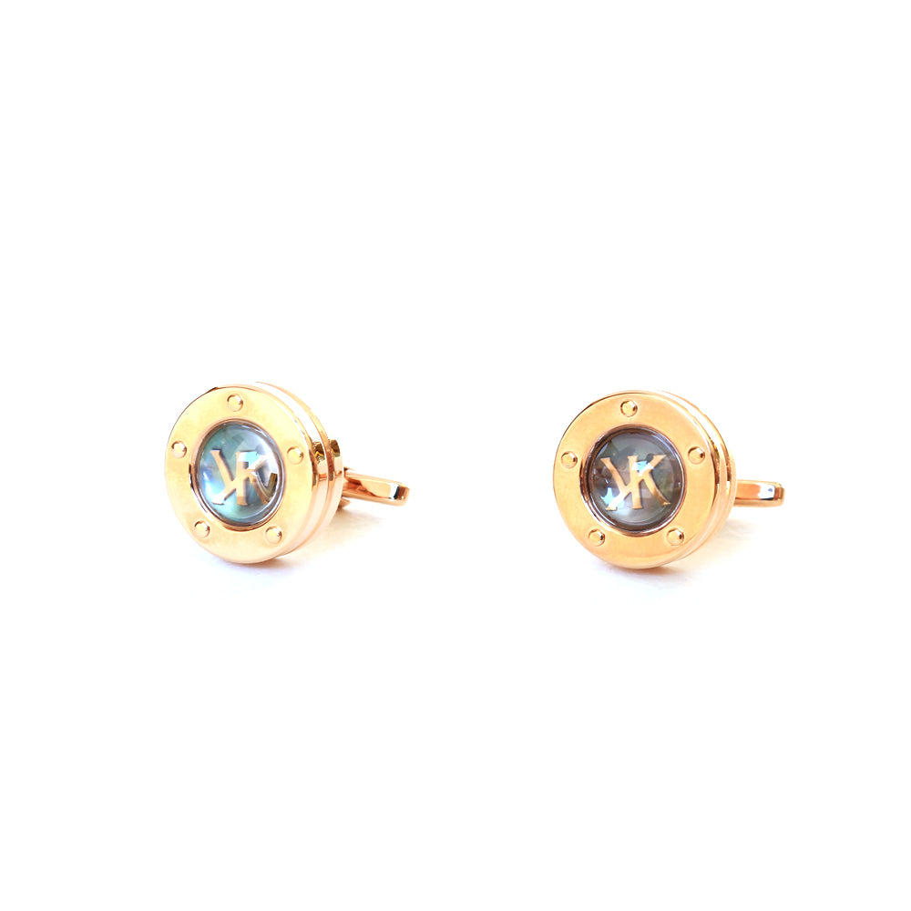 Korloff Cufflink Ip Rosegold With Glass Crystal On Top & Black Mop / Brand Logo | Accessories | Cufflink | Cufflinks | Eid Gifts | EID2021 | GCC | Mens | SP Korloff Cufflink Ip Rosegold With Glass Crystal On Top & Black Mop / Brand Logo | Accessories | Cufflink | Cufflinks | Eid Gifts | EID2021 | GCC | Mens | SP