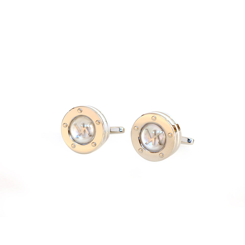 Korloff Cufflink Full Stainless Steel With Glass Crystal On Top & White Mop /Steel Brand Logo | Accessories | Cufflink | Eid Gifts | EID2021 | GCC | Mens | SP Korloff Cufflink Full Stainless Steel With Glass Crystal On Top & White Mop /Steel Brand Logo | Accessories | Cufflink | Eid Gifts | EID2021 | GCC | Mens | SP