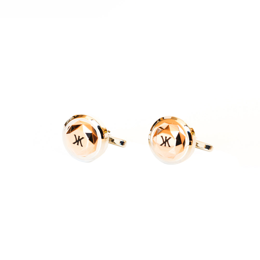 Korloff Cufflink So British Steel Silver & Ip Rosegold On Top With Black Brand Logo | Accessories | Cufflink | Cufflinks | Eid Gifts | EID2021 | GCC | Mens | SP Korloff Cufflink So British Steel Silver & Ip Rosegold On Top With Black Brand Logo | Accessories | Cufflink | Cufflinks | Eid Gifts | EID2021 | GCC | Mens | SP