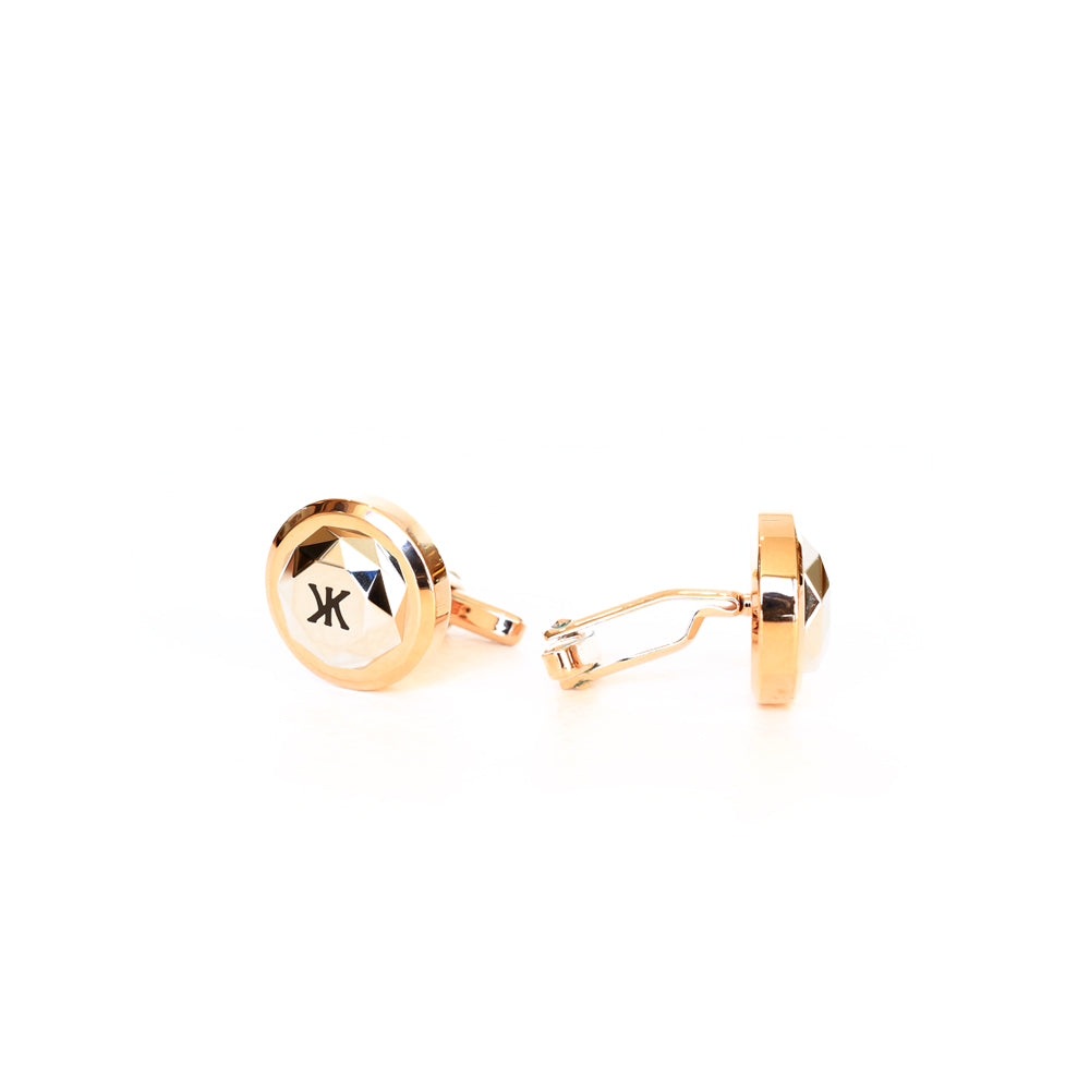 Korloff Cufflink So British Ip Rosegold & Steel Silver On Top With Black Brand Logo | Accessories | Cufflink | Eid Gifts | EID2021 | GCC | Mens | SP Korloff Cufflink So British Ip Rosegold & Steel Silver On Top With Black Brand Logo | Accessories | Cufflink | Eid Gifts | EID2021 | GCC | Mens | SP