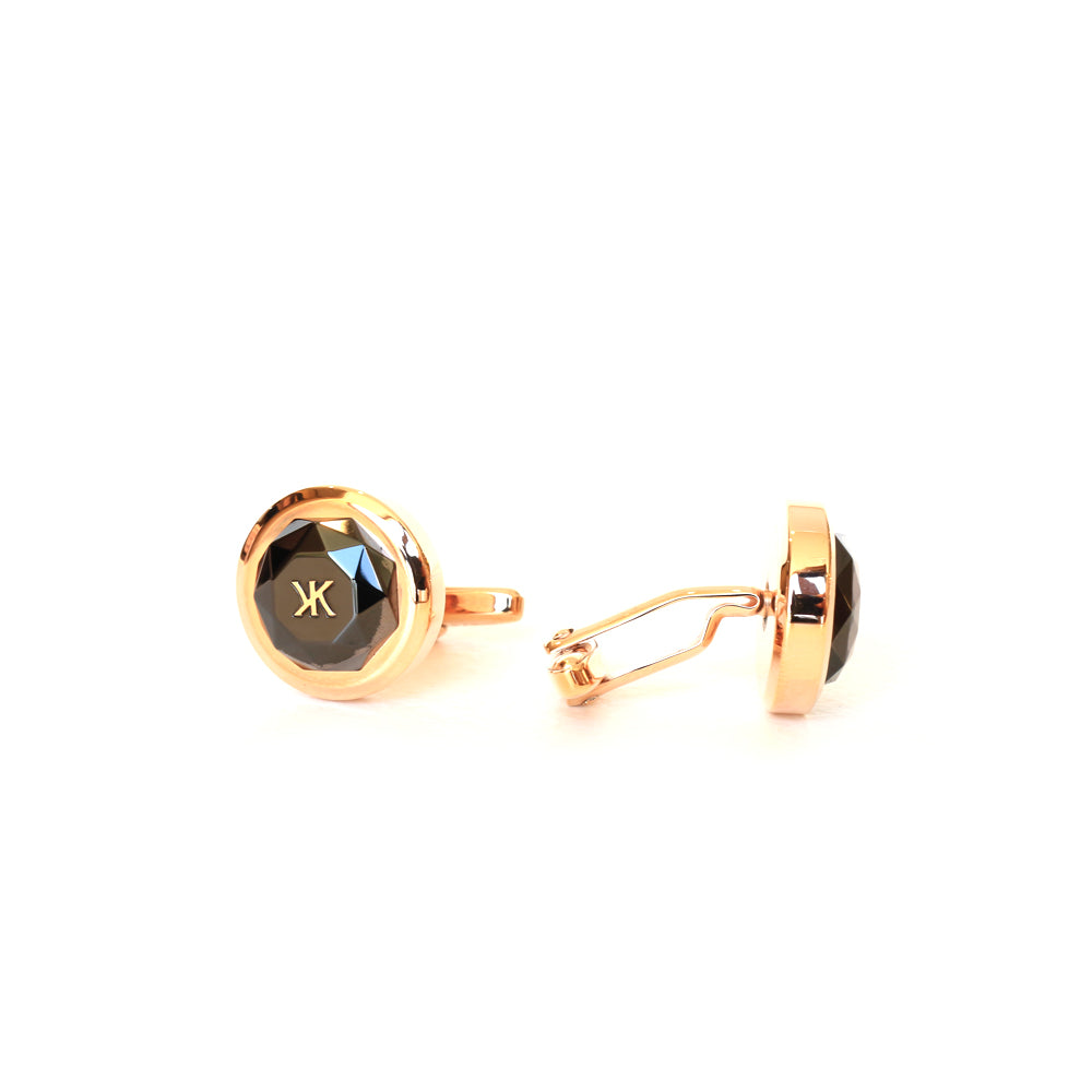 Korloff Cufflink So British Ip Rosegold & Black With Ip Rosegold Brand Logo On Top | Accessories | Cufflink | Eid Gifts | EID2021 | GCC | Mens | SP Korloff Cufflink So British Ip Rosegold & Black With Ip Rosegold Brand Logo On Top | Accessories | Cufflink | Eid Gifts | EID2021 | GCC | Mens | SP