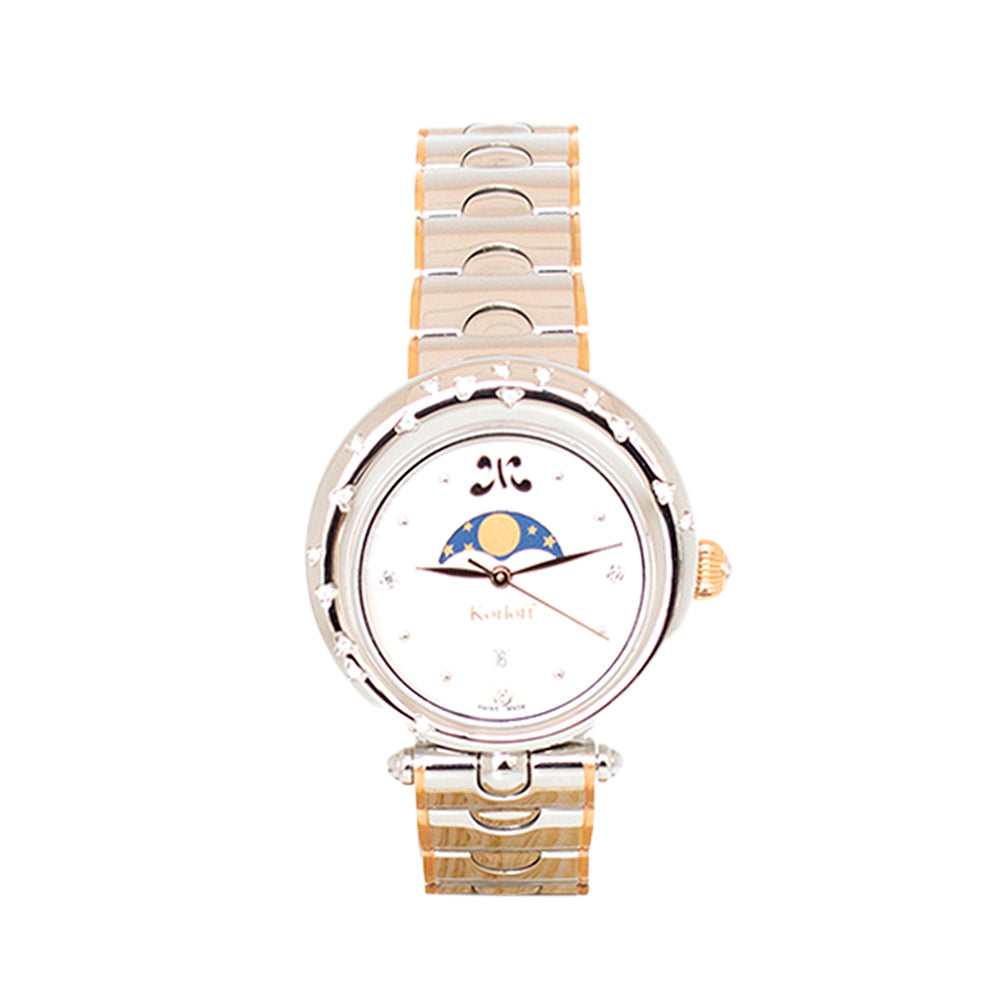 Korloff Two Tone Watch With Diamond Mop & Moonphase | GCC | Luxury Watches | Womens | Womens Watches Korloff Two Tone Watch With Diamond Mop & Moonphase | GCC | Luxury Watches | Womens | Womens Watches