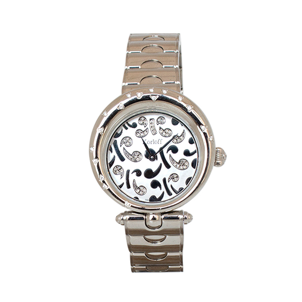 Korloff Stainless Steel Watch With Mother Of Pearl Dial & Diamonds | GCC | Luxury Watches | Mens | Mens Watches | SP Korloff Stainless Steel Watch With Mother Of Pearl Dial & Diamonds | GCC | Luxury Watches | Mens | Mens Watches | SP