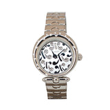 Korloff Stainless Steel Watch With Mother Of Pearl Dial & Diamonds