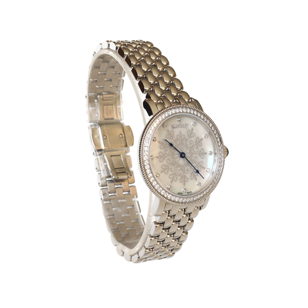 Korloff Ladies Watch Full Stainless Steel Case & Bracelet with Full Diamond | Fashion Watches | GCC | SP | Womens Korloff Ladies Watch Full Stainless Steel Case & Bracelet with Full Diamond | Fashion Watches | GCC | SP | Womens