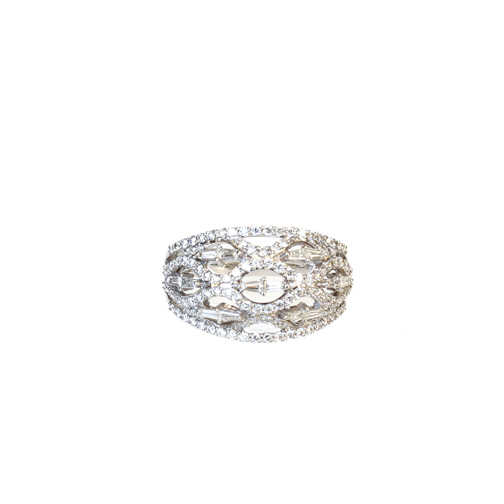 Korloff White Gold Ring With Diamonds Size 5.5
