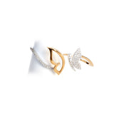 Korloff Bi Ring With Diamonds Size 9