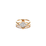Korloff Pink Gold Ring With Diamonds Size 6