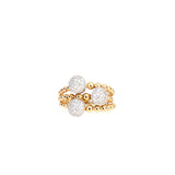 Korloff Bi Ring With Diamonds Size 6