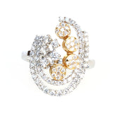 Korloff Bi Ring With Diamonds Size 6.5