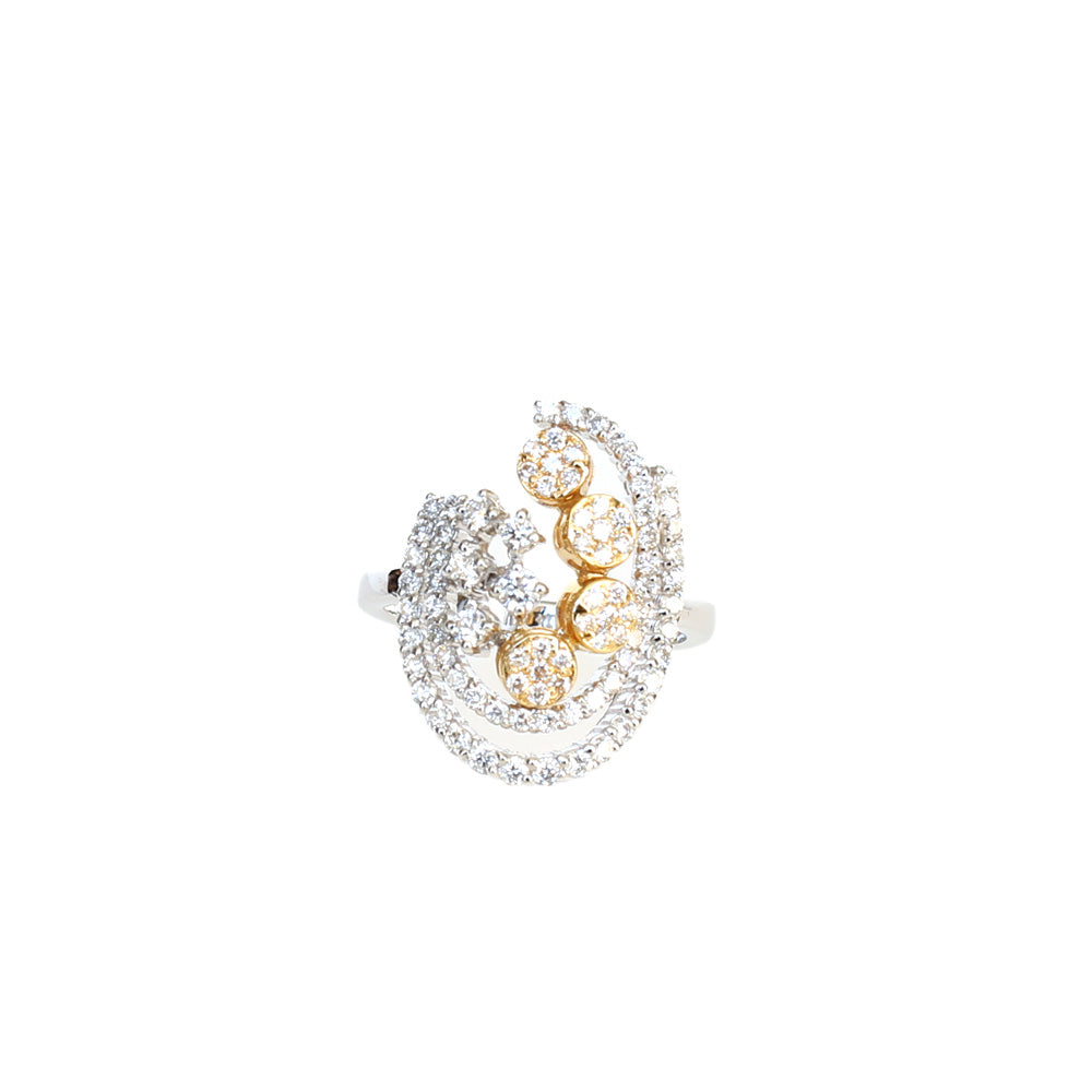 Korloff Bi Ring With Diamonds Size 6.5