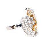 Korloff Bi Ring With Diamonds Size 6.5