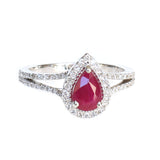 Korloff 18K White Gold Ring With Diamond Size 6
