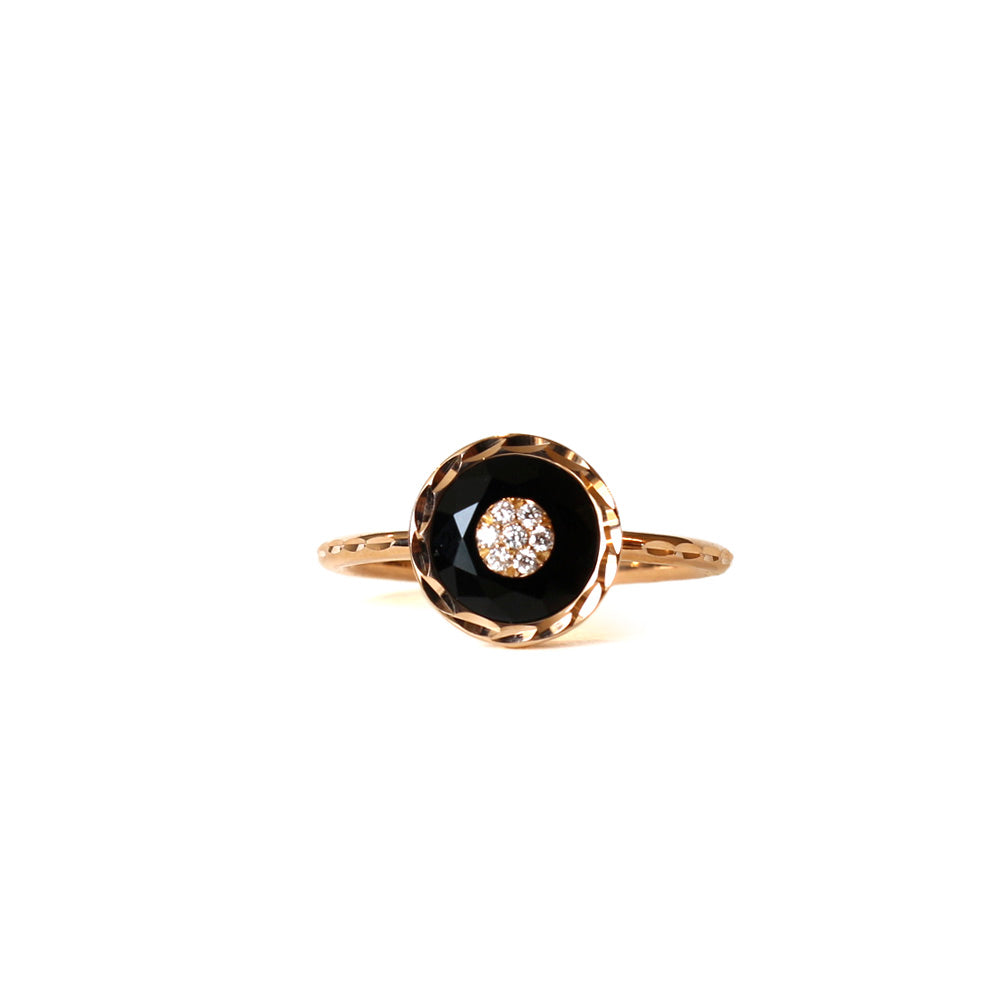 Korloff Pink Gold Ring With Diamonds Size 6.5