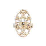 Korloff Bi Ring With Diamonds Size 6.5