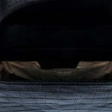 Kyra Michelle Black Croc Effect shoulder bag