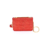 KYRA 3 layers closure with stainless strap combine leather, 2021 collection ,Red Splash Gold