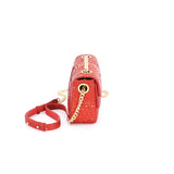 KYRA 3 layers closure with stainless strap combine leather, 2021 collection ,Red Splash Gold