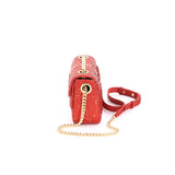 KYRA 3 layers closure with stainless strap combine leather, 2021 collection ,Red Splash Gold