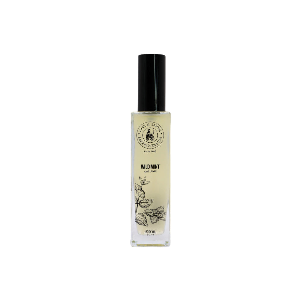 Khan Al Saboun Wild Mint Body Oil 80ml | Aromatherapy oils | Beauty | Beauty Selfcare | Beauty Selfcare Bodycare | Bodycare | EID2023 Khan Al Saboun Wild Mint Body Oil 80ml | Aromatherapy oils | Beauty | Beauty Selfcare | Beauty Selfcare Bodycare | Bodycare | EID2023