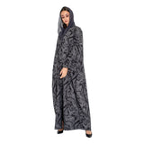 Lamar Women Black and Gray Abaya Free Size