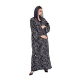 Lamar Women Black and Gray Abaya Free Size
