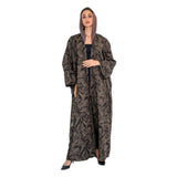 Lamar Women Black and BrownAbaya Free Size