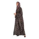 Lamar Women Black and BrownAbaya Free Size