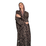 Lamar Women Black and BrownAbaya Free Size