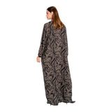 Lamar Women Black and BrownAbaya Free Size