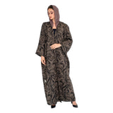 Lamar Women Black and BrownAbaya Free Size