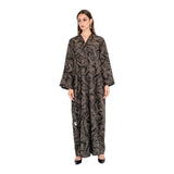 Lamar Women Black and BrownAbaya Free Size